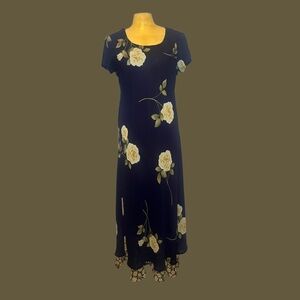 🌻💙Vintage Floral Layered Maxi Dress💙🌻